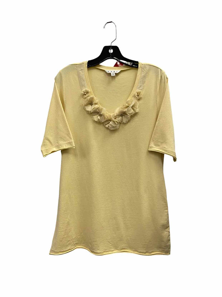 Cabi Size M Yellow Short Sleeve Shirts