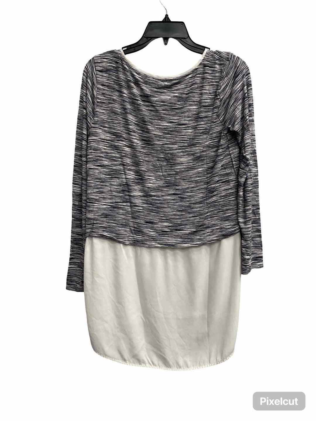 White House Black Market Size S Black White Striped Long Sleeve Shirts