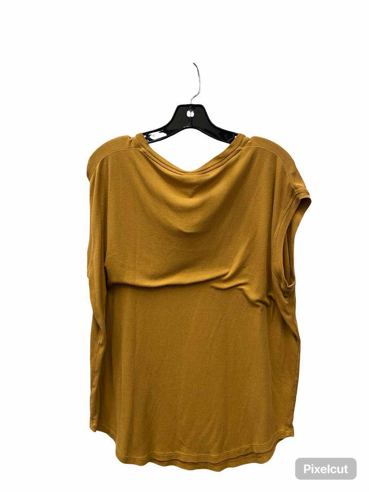 Athleta Size M Yellow Ribbed Tank Top