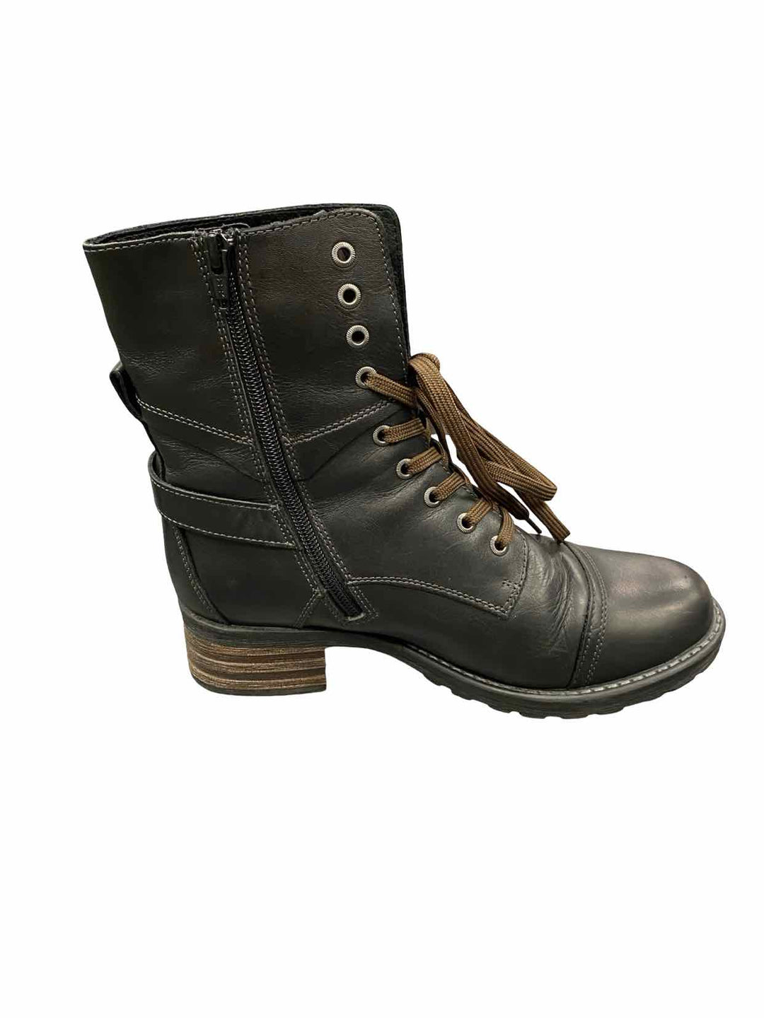 Taos Shoe Size 38 Black Leather Crave Boots(Ankle)