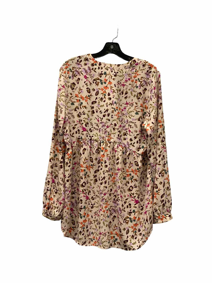 DR2 Size L Pink Floral Long Sleeve Shirts