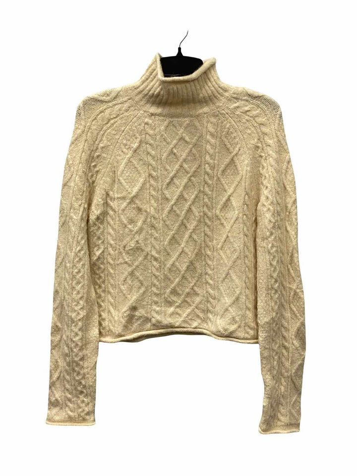 J Crew Size S Cream Cable Knit Sweater