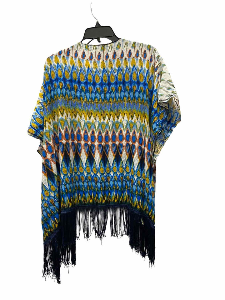 Janice Size OS White Blue Short Sleeve Shirts