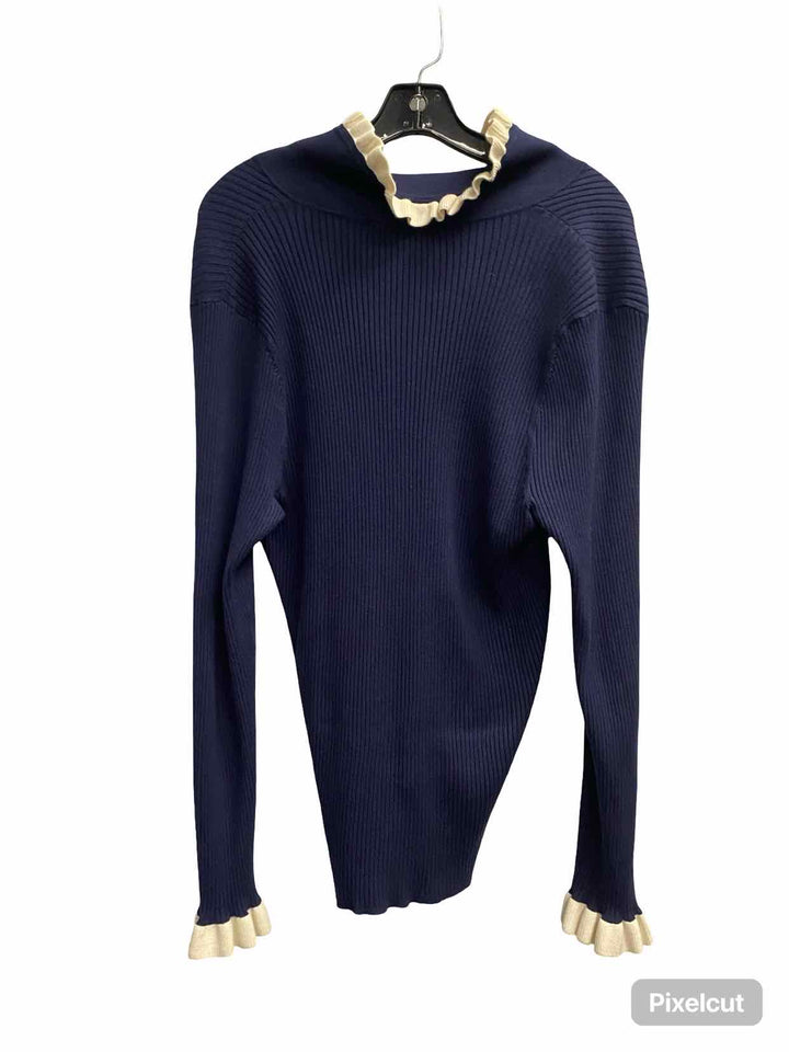 Loft Size XL Blue White Sweater