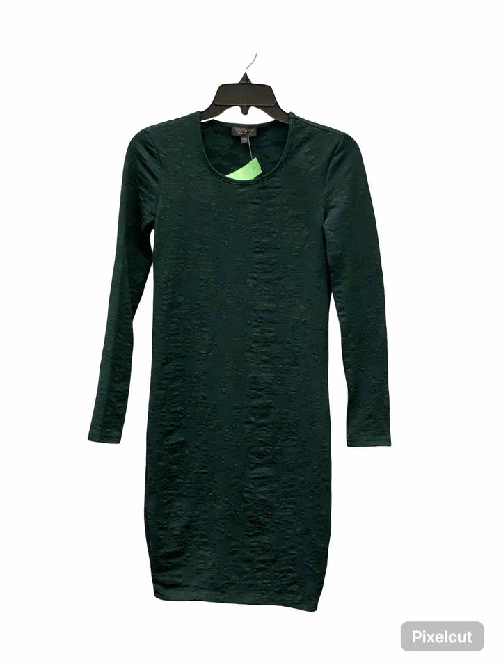TOPSHOP Size 4 Green Dress