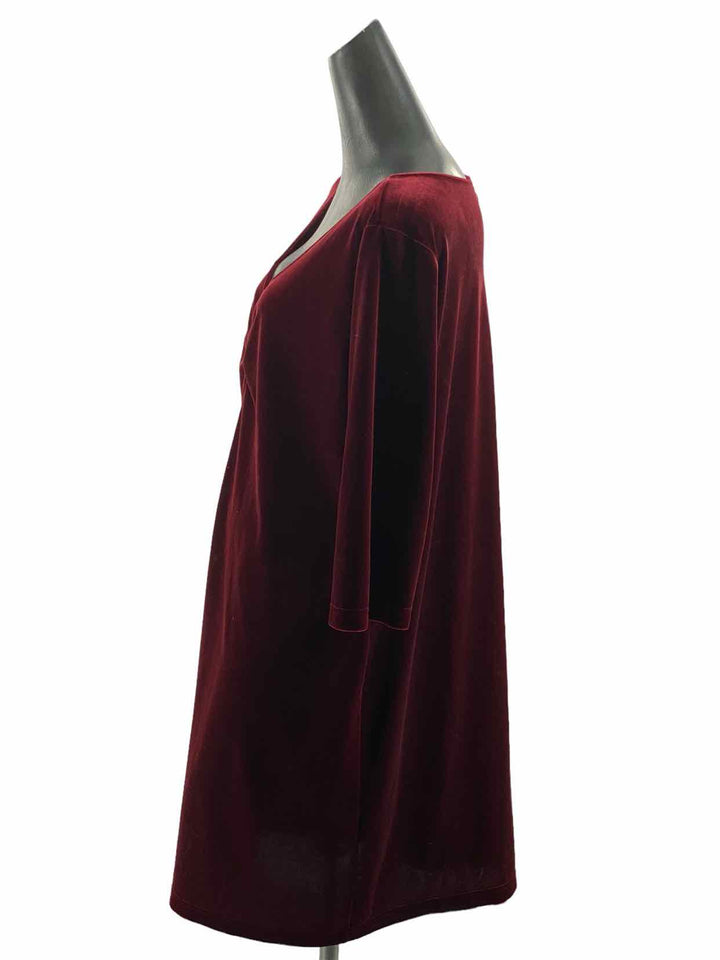 Working Classics Size 18 Red Velour Dress