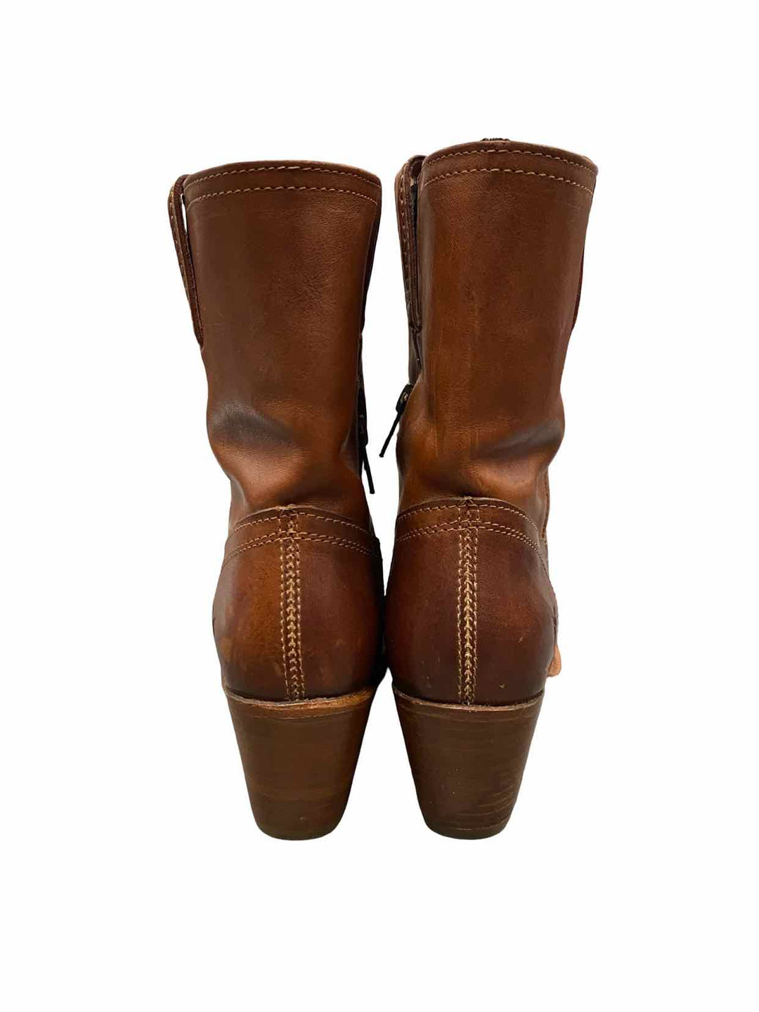 Frye Shoe Size 5.5 Brown Leather Jane Trapunto Boots(Ankle)