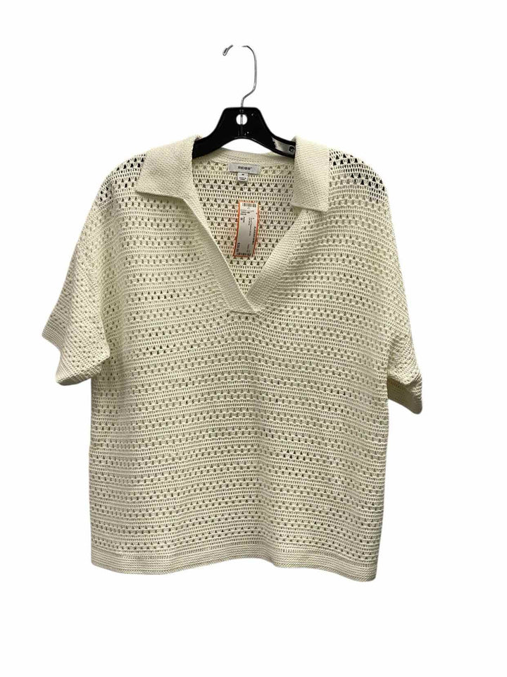 REISS Size M Off White Short Sleeve Shirts