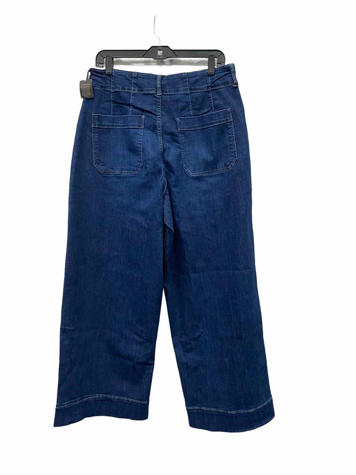 A.n.a Size 14 Blue Highest-rise wide leg crop Jeans