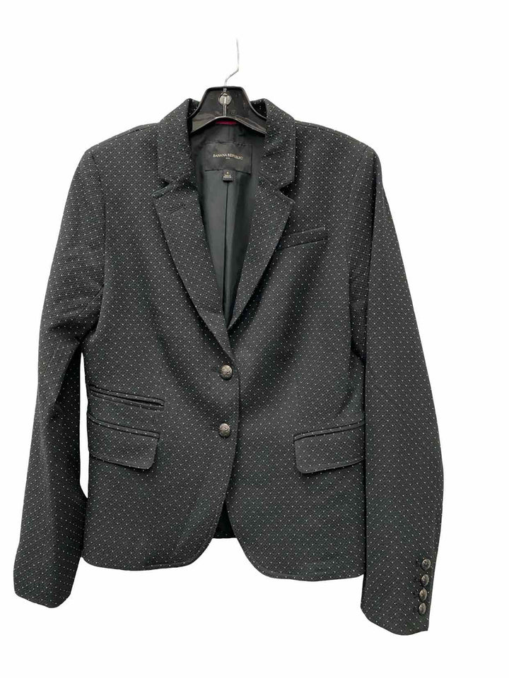 Banana Republic Size 6 Black White Blazer