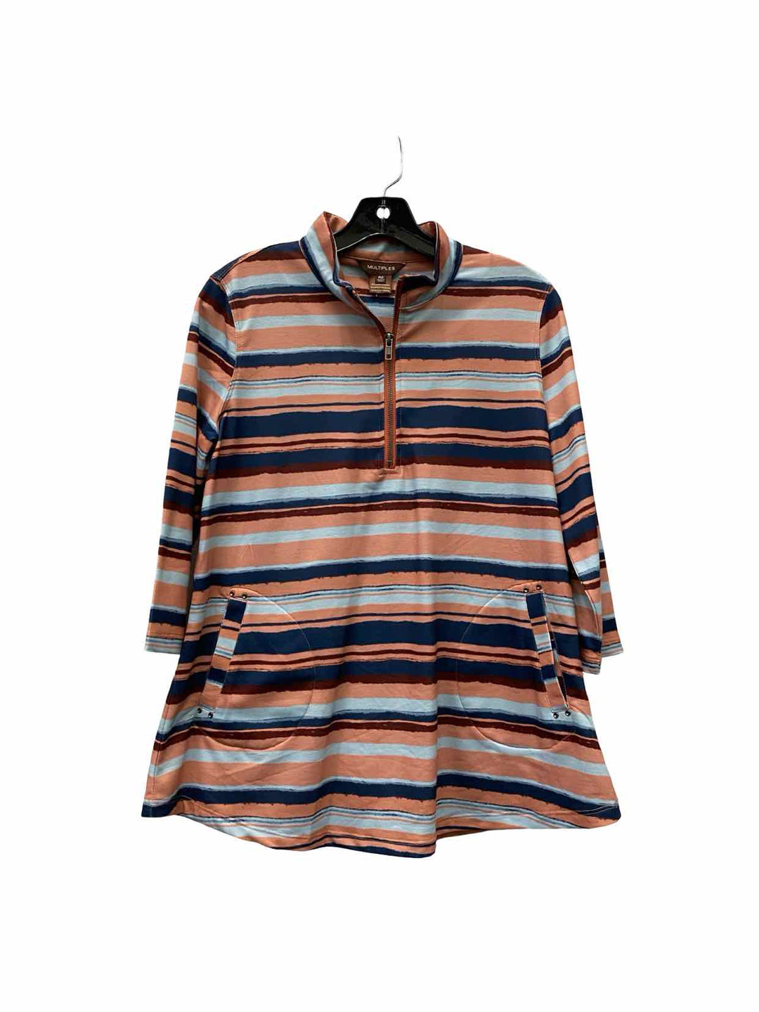 Multiples Size M Peach Blue Long Sleeve Shirts