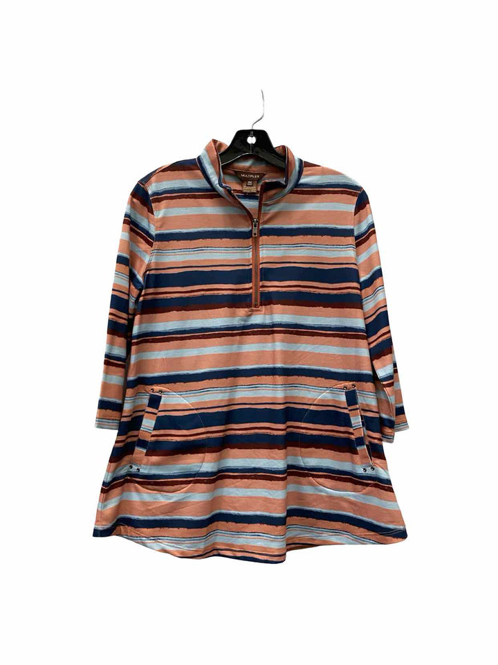 Multiples Size M Peach Blue Long Sleeve Shirts