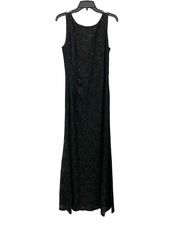 Ellen Tracy Size 10 Black Sequins Formal Dress(Long)
