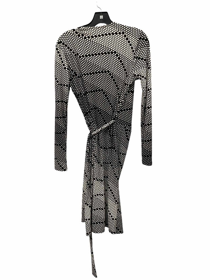 Lark & Ro Size M Black White Poka dot Dress