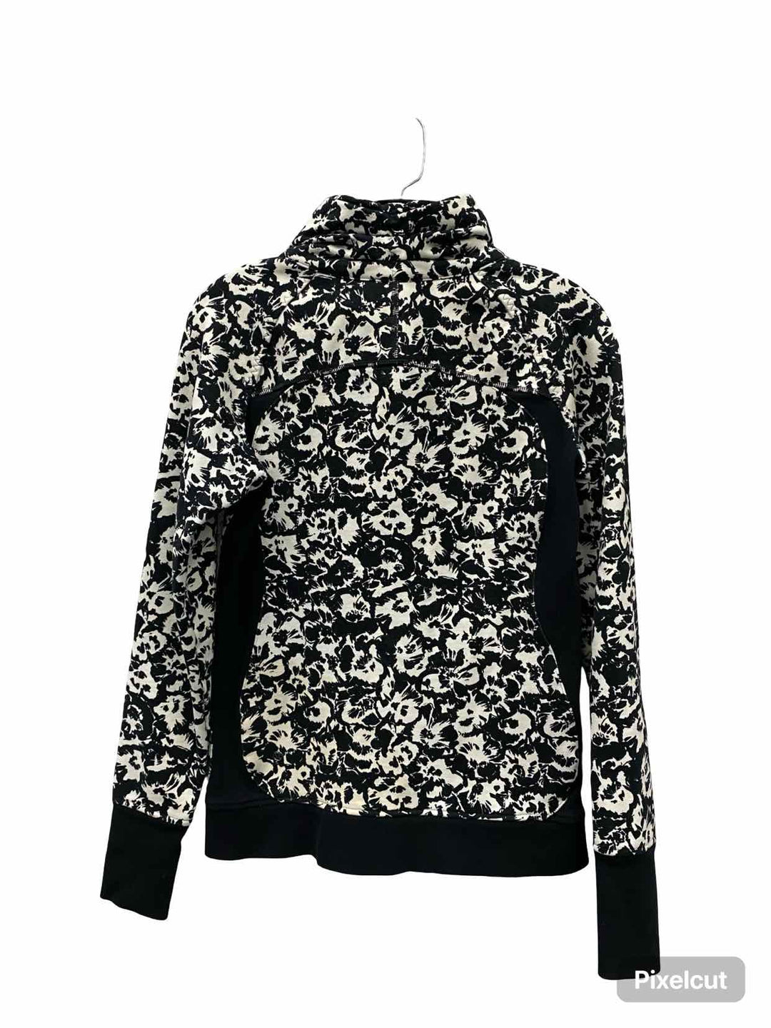 Lululemon Size 6 White Black Print 70% Cotton Jacket (Outdoor)