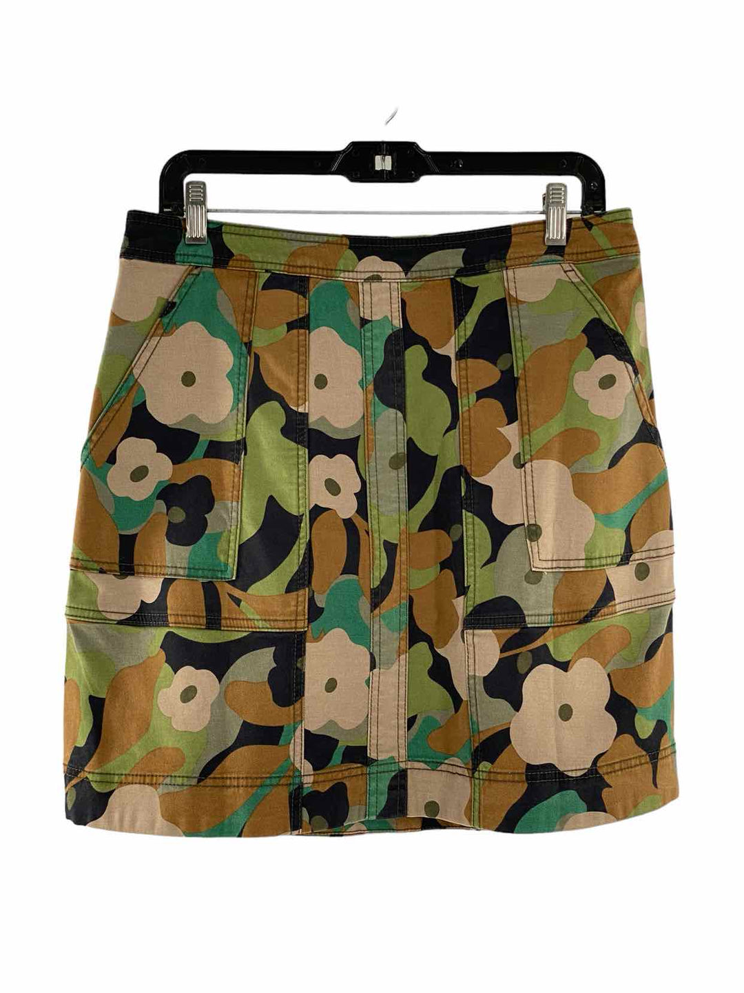 Cabi Size 6 Green Brown Print Skirt