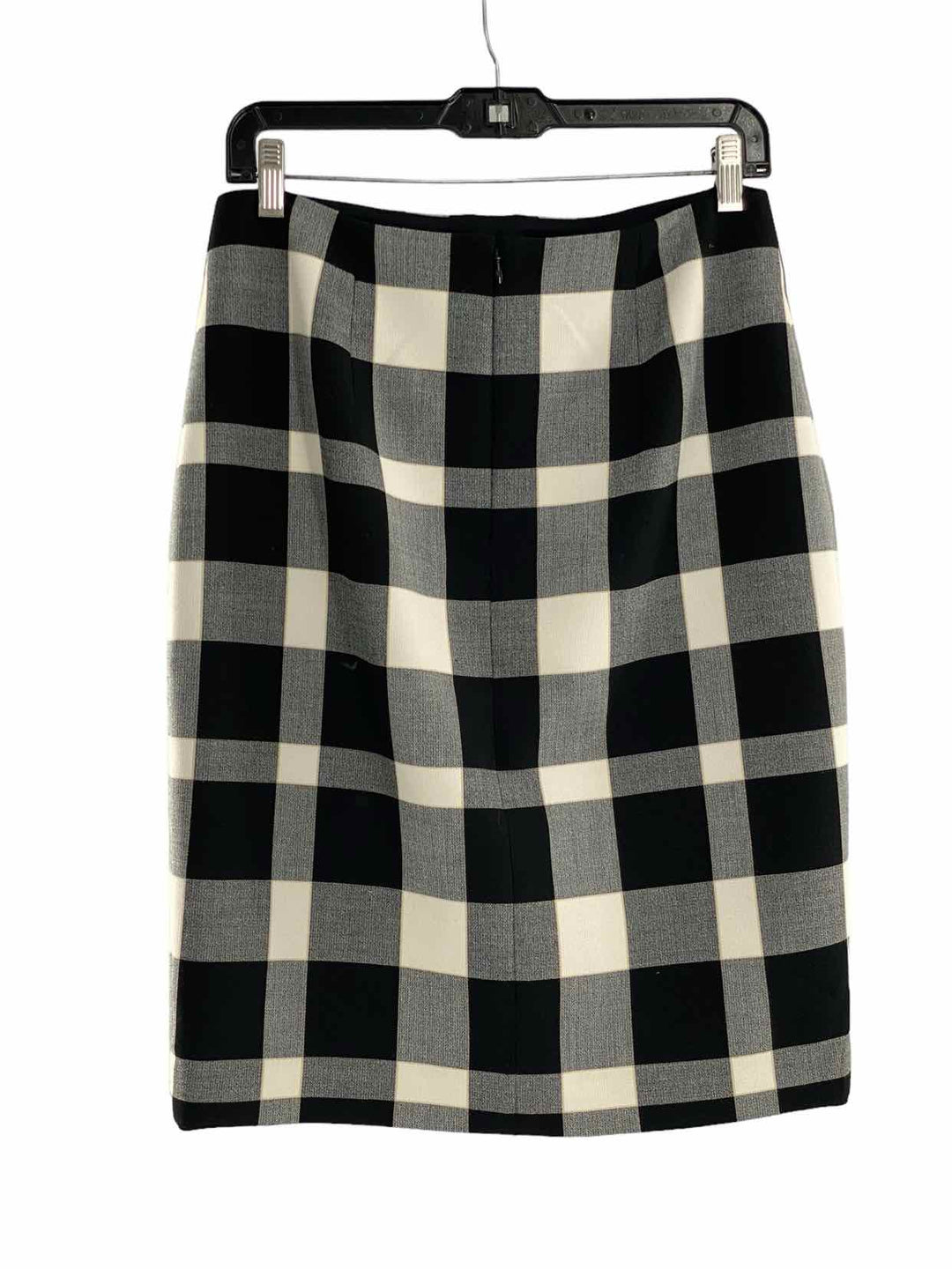 Ann Taylor Size 4 Black White Checkered Skirt