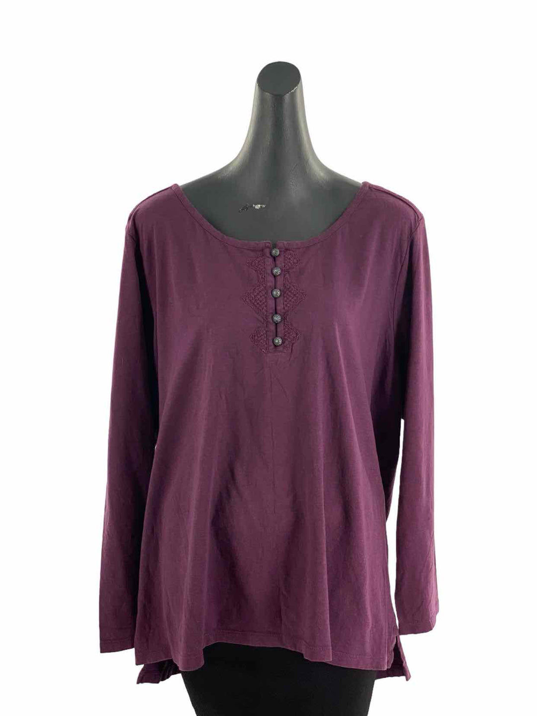 J Jill Size 3X Purple Long Sleeve Shirts