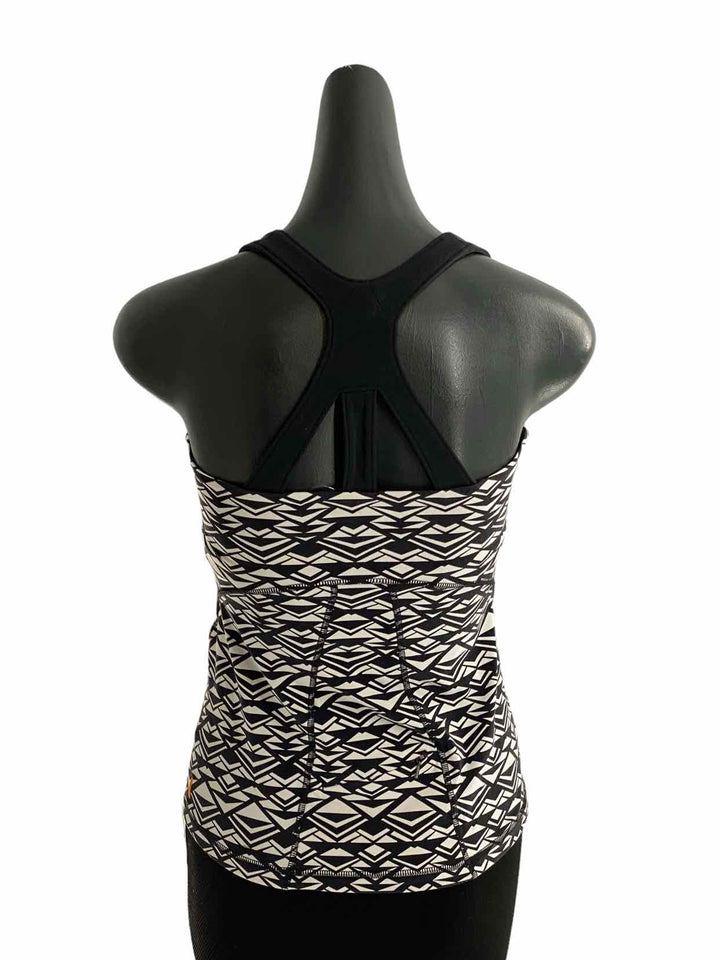 Lucy Size SP Black White Abstract Athletic Tank Top