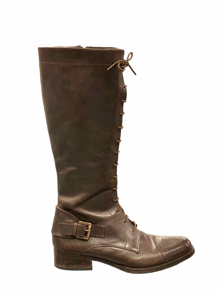 Espirit Shoe Size 7.5 Brown Leather Boots(knee)