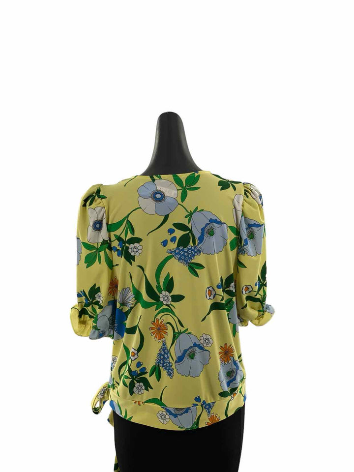 INC Size L Yellow Green & Blue Flowers Short Sleeve Shirts