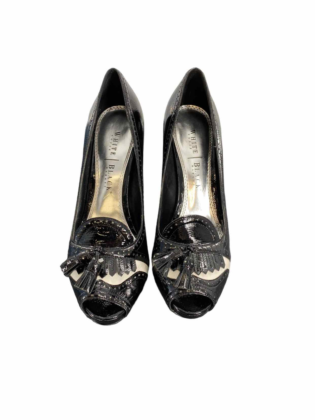 White House Black Market Shoe Size 8 Black White Heels