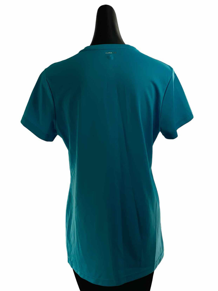 Adidas Size L Blue Athletic Short Sleeve