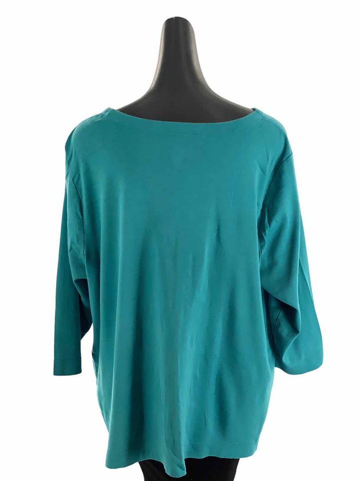 J Jill Size 3X Blue Long Sleeve Shirts