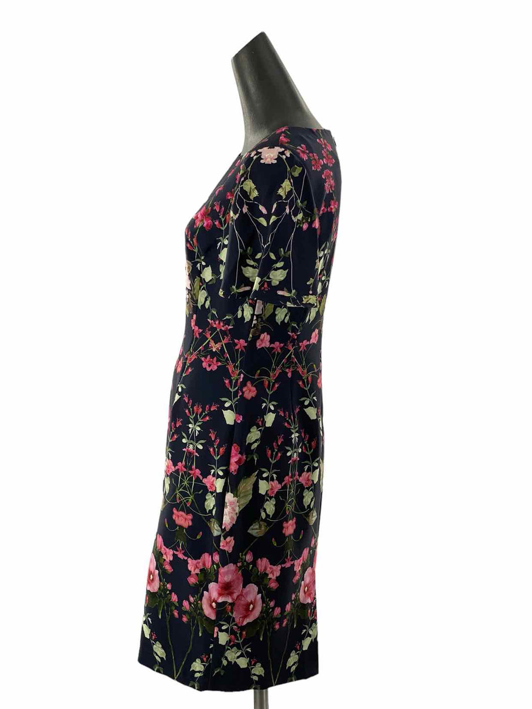 Adriana Papell Size 8 Blue Floral Dress