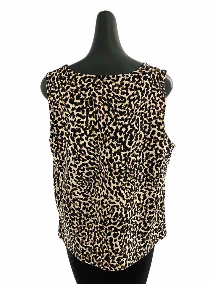 Cabi Size XL Beige Black Cheetah Tank Top