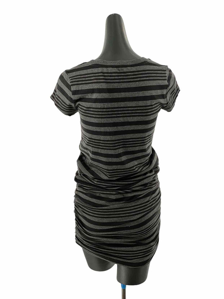 Athleta Size S Dark Gray Black Stripe Dress