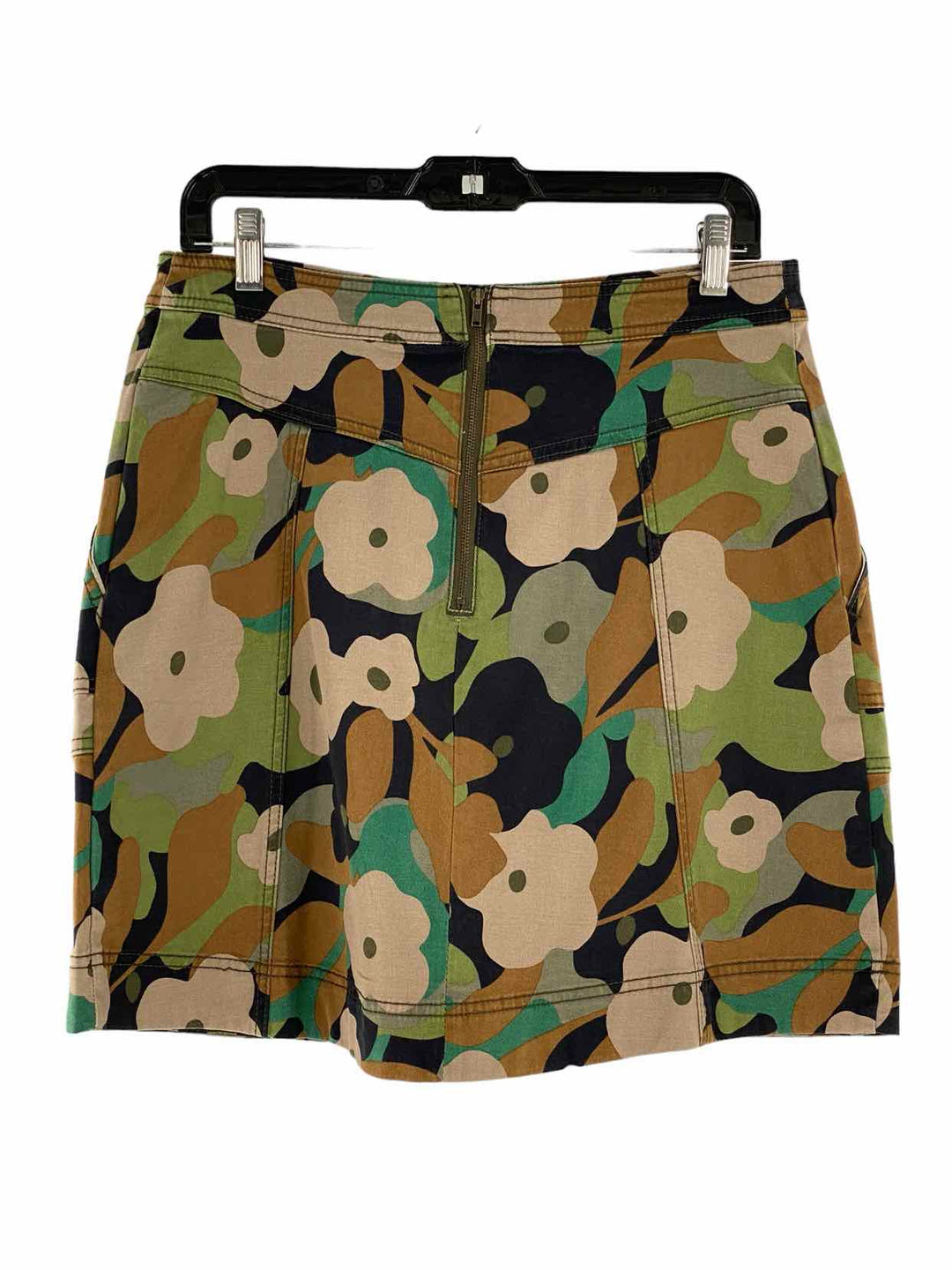 Cabi Size 6 Green Brown Print Skirt